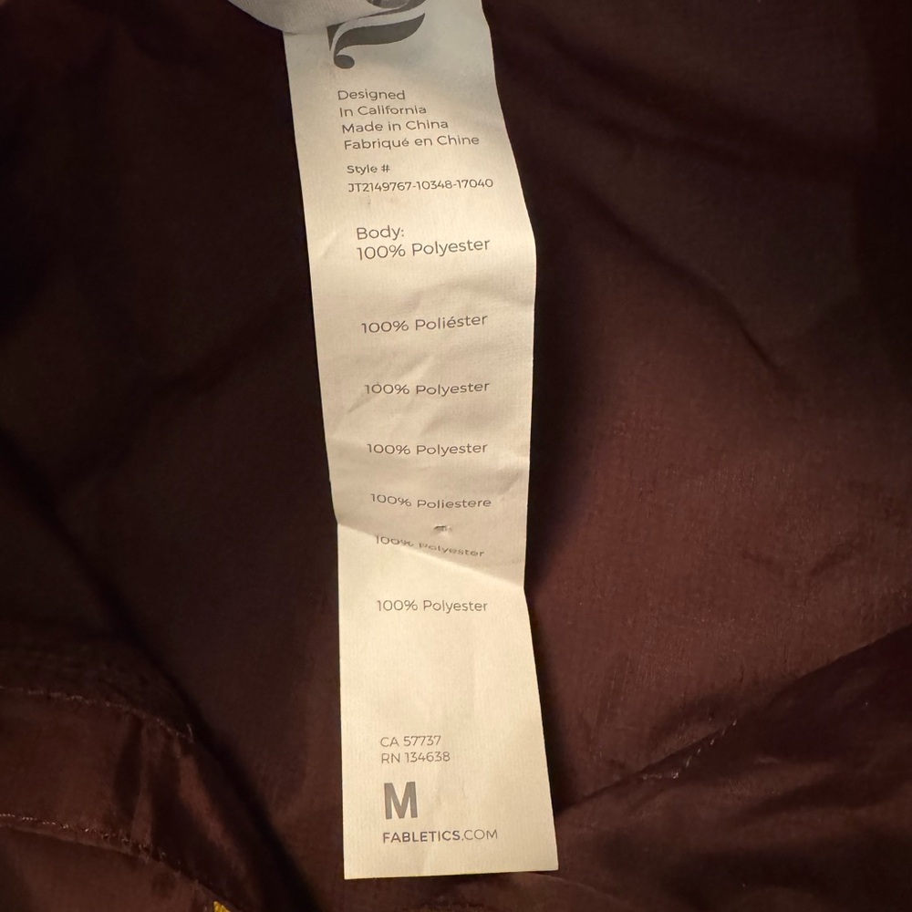 NWT Fabletics Shawn Cropped Half-Zip Brown Jacket Sz M - Picture 14 of 16